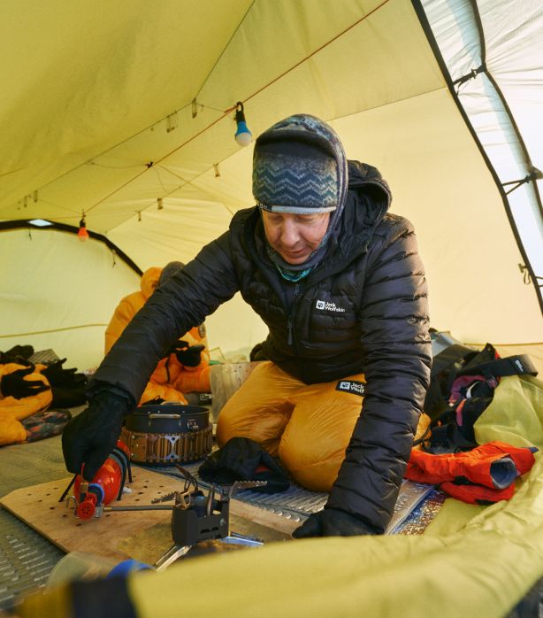 Eric in de tent